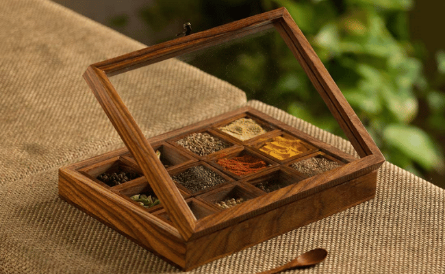 Traditional kitchen masala box